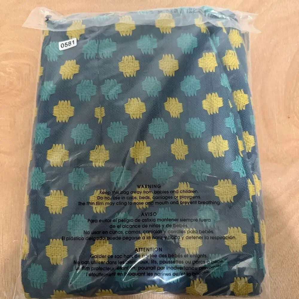Boden Pencil Skirt 6R Green Yellow Textured Cotton Geometric Knit Slit Retro